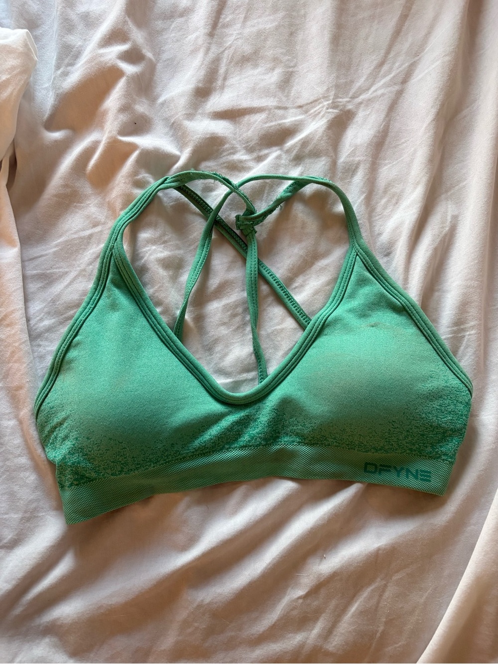 Blyne Seamless Green Sports Bralette - Women's Activewear